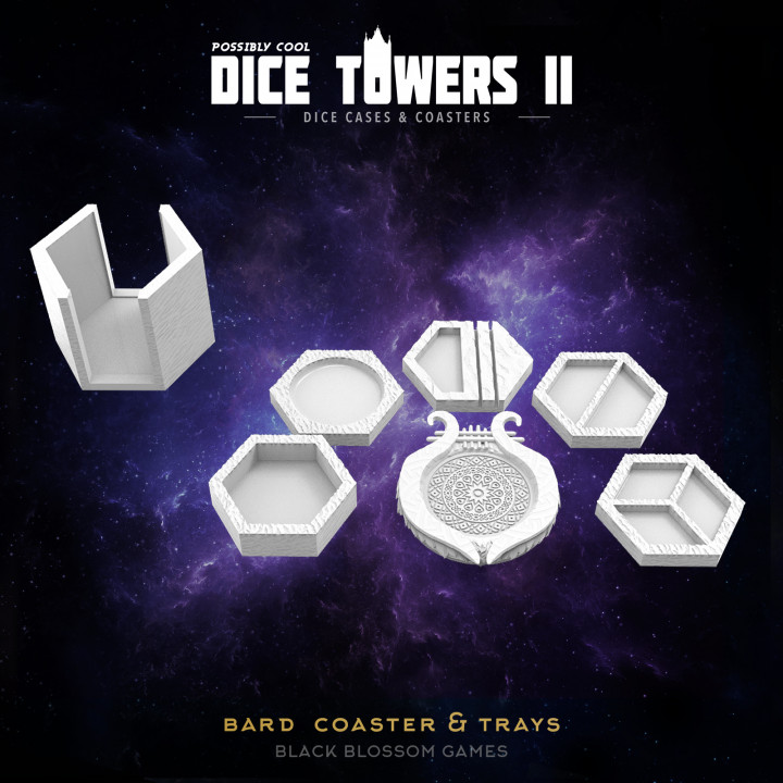TC08 Bard Coaster & Trays :: Possibly Cool Dice Tower 2's Cover