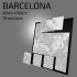 3D Barcelona | Digital Files | 3D STL File | Barcelona 3D Map | 3D City Art | 3D Printed Landmark | Model of Barcelona Skyline | 3D Art image