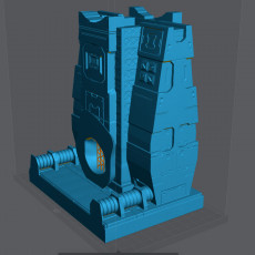 Picture of print of DT14 Scifi Portal Dice Tower :: Possibly Cool Dice Tower 2