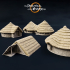 Primitive Village - 4 Iron Age Hut Models - Supportless image