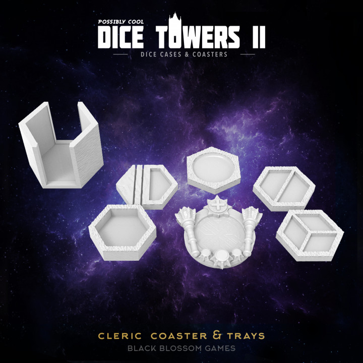 TC11 Cleric Coaster & Trays :: Possibly Cool Dice Tower 2's Cover