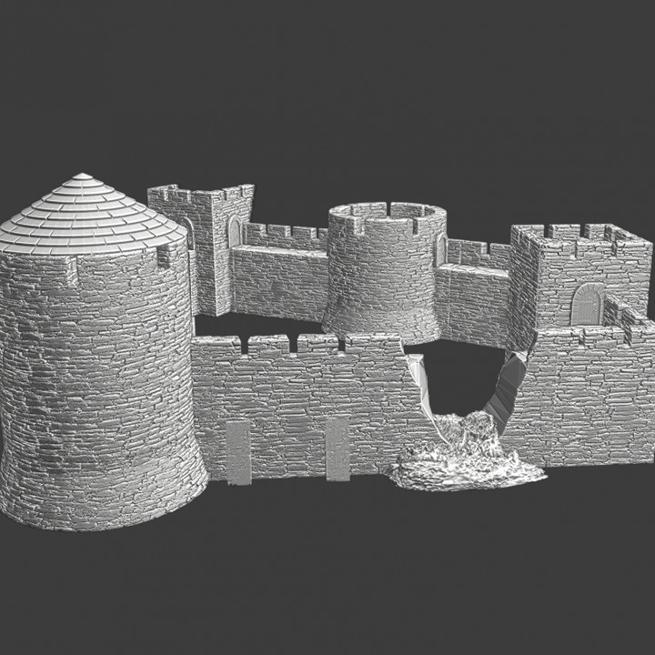 $10.00Modular Medieval Castle system - Walls 1