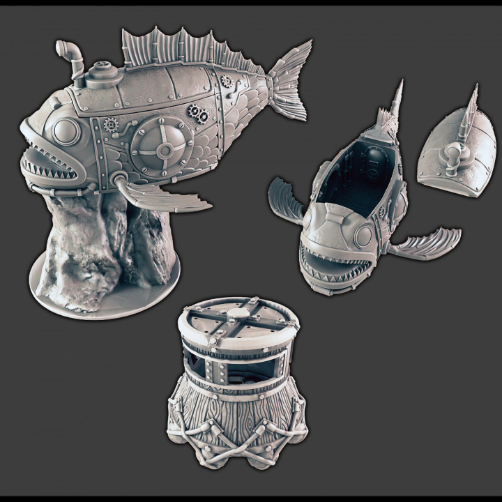 $6.00Gnomish Submarine and Diving Bell [SUPPORT-FREE]