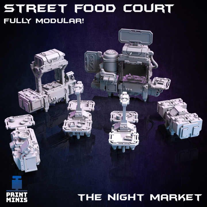 $9.99Street Food Court - Scenery Kit - Night Market Collection