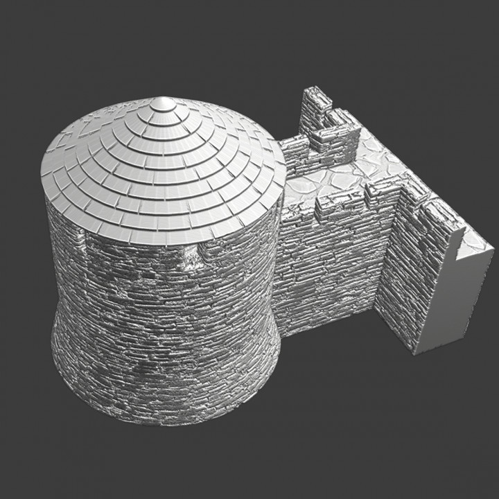 $5.00Medieval Round Bastion - Medieval Castle Model Modular System