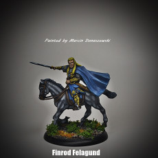 Picture of print of Elven Lord Foot & Mounted (Free in MedburyMiniatures Tribes/Patreon Welcome pack!)
