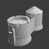 Heavy wall section w. round towers - modular castle system image