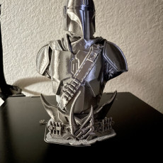Picture of print of Mandalorian Bust - Star Wars 3D Models - Support Free and No infill Remix