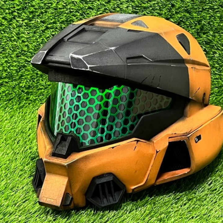 Printable Sci-Fi Halo Mark VI Helmet 3D print model