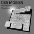 3D Des Moines | Digital Files | 3D STL File | Des Moines 3D Map | 3D City Art | 3D Printed Landmark | Model of Des Moines Skyline | 3D Art image