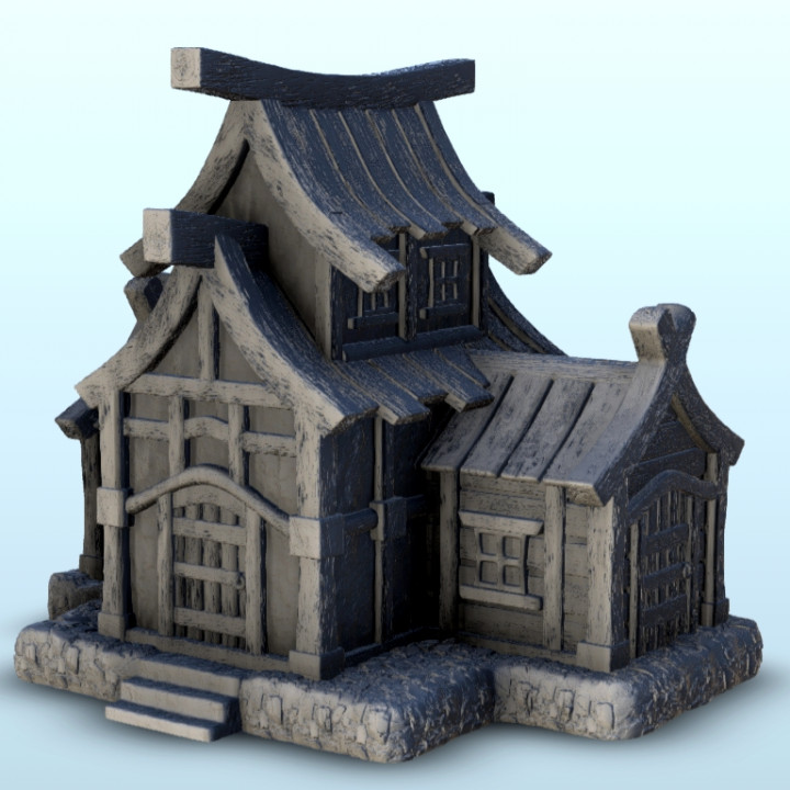 $4.50Oriental large temple (15) - Oriental Medieval scenery terrain wargame