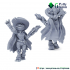 Tabletop fantasy miniature. Frogfolk grung set. Magical girl witch image