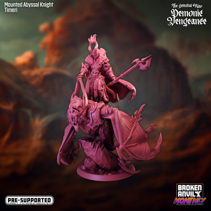 $5.00The Celestial War: Demonic Vengeance Mounted Abyssal Knight Timeri 01