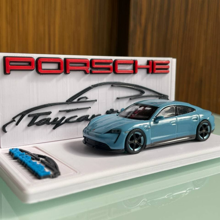Mini GT/Hotwheels Porsche Taycan Turbo S Display Base