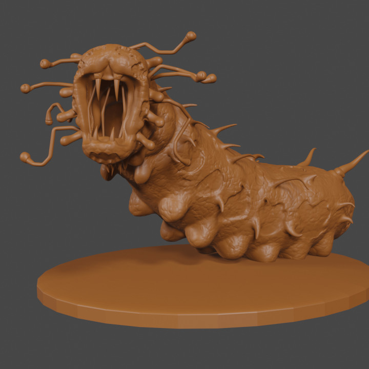 Final Fantasy inspired, Gigas Worm, Tabletop DnD miniature,
