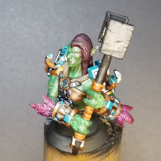Picture of print of Tribe Troll Female Paladin BUST FREE