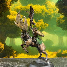 Picture of print of Elk Warlord Mount (pre-supported)