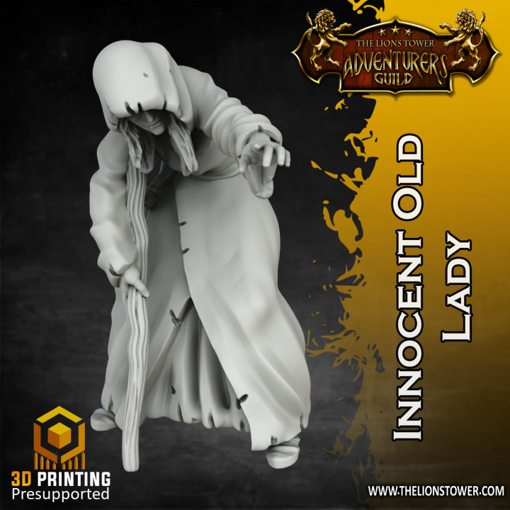 $3.00Innocent little old lady (32mm scale presupported miniature)