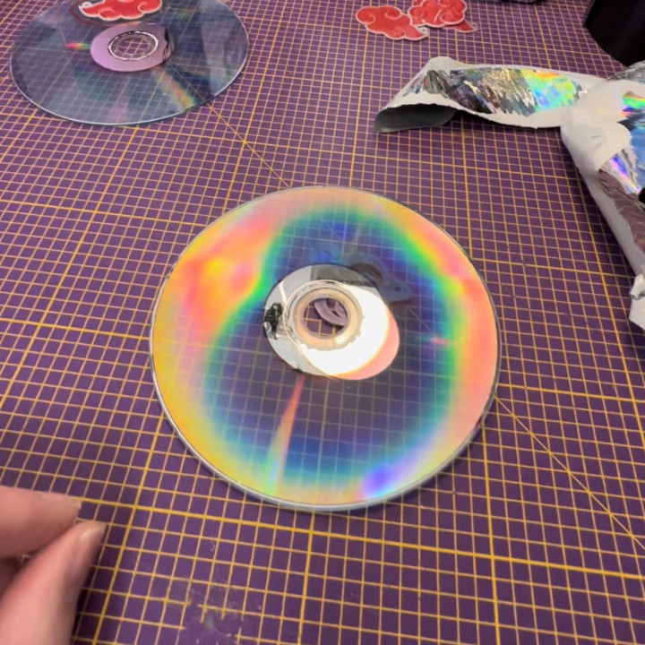 Forme d'un CD - Impression 3D Holographique à partir d'un CD, effet d'illusion optique