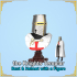 the Knights Templar Bust & Great Helm with a figure image