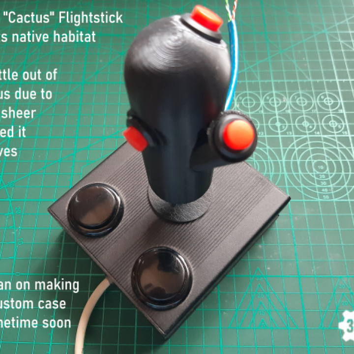 Digital 3-Button Arcade Flightstick to fit Sanwa type joystick stem