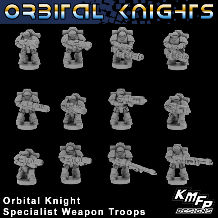 $10.00Orbital Knights - Kit5 - Orbital Knights Specialist Weapons (6-8mm)