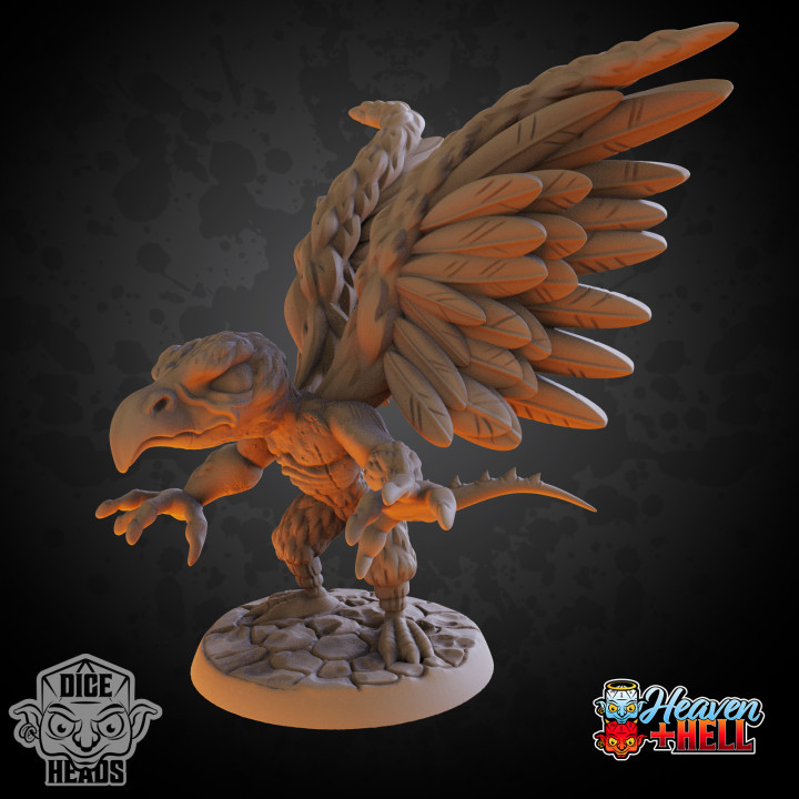 3D Printable Vulture Demon (pre-supported included) by Dice Heads