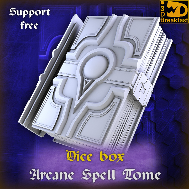 $8.00Arcane Spell tome Dice box (print in place hinge)