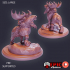 Snow Moose Set / Half Dwarf Rider / Wild Animal / Winter Forest Mount image