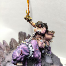 Picture of print of Barbarian mounted on Sabertooth