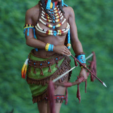 Picture of print of Kora, Tribal Warrior [presupported]