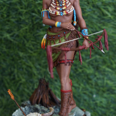 Picture of print of Kora, Tribal Warrior [presupported]