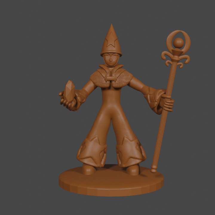 Final Fantasy Tactics inspired, male Time Mage, Tabletop DnD miniature,