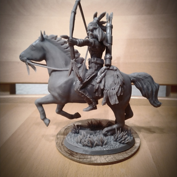 Native Fantasy Archer on Horseback
