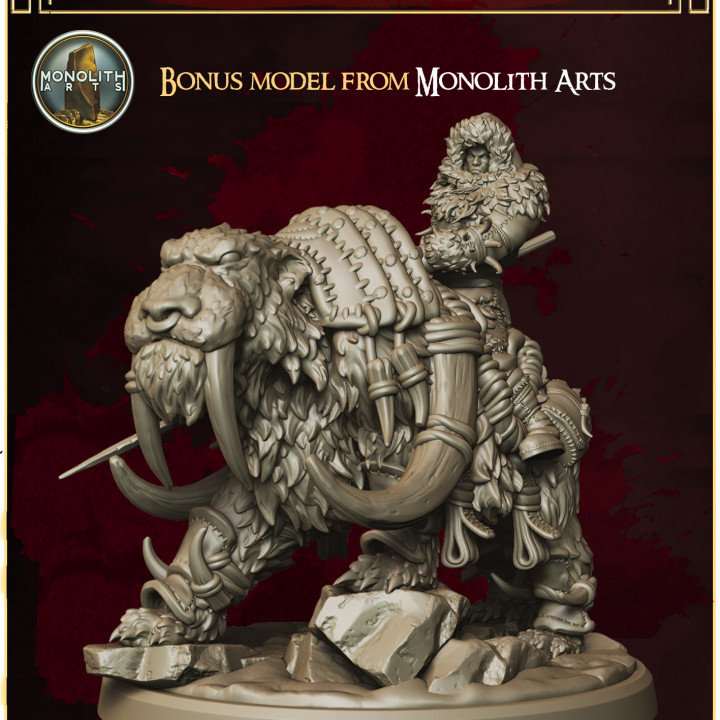 Sabertooth Lion Rider - Monolith Arts's Cover