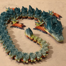 Picture of print of ROSE DRAGON, VALENTINE'S DAY, ARTICULATING FLEXI WIGGLE PET, PRINT IN PLACE, FANTASY