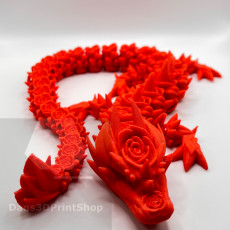 Picture of print of ROSE DRAGON, VALENTINE'S DAY, ARTICULATING FLEXI WIGGLE PET, PRINT IN PLACE, FANTASY