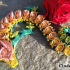 ROSE DRAGON, VALENTINE'S DAY, ARTICULATING FLEXI WIGGLE PET, PRINT IN PLACE, FANTASY image