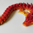 ROSE DRAGON, VALENTINE'S DAY, ARTICULATING FLEXI WIGGLE PET, PRINT IN PLACE, FANTASY print image