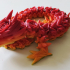 ROSE DRAGON, VALENTINE'S DAY, ARTICULATING FLEXI WIGGLE PET, PRINT IN PLACE, FANTASY print image