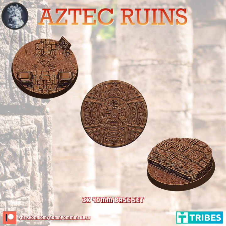 $3.50Aztec Ruins Base Set 3x40mm (Pre-supported)