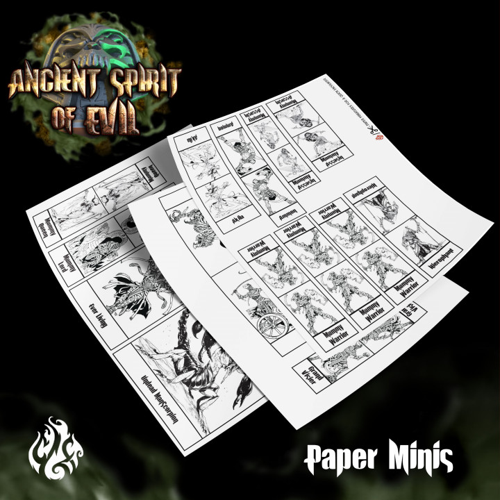 $4.00Ancient Spirit of Evil: Monster Templates, Paper miniatures & Battle Maps