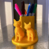Cat pen holder print image