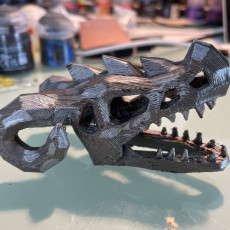 Picture of print of low poly dragon skull
