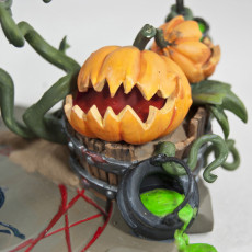 Picture of print of Hazel The Pumpkin Witch - 75mm Pin Up (Presupported)