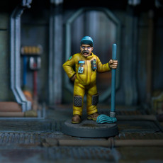 Picture of print of Space Station Janitor