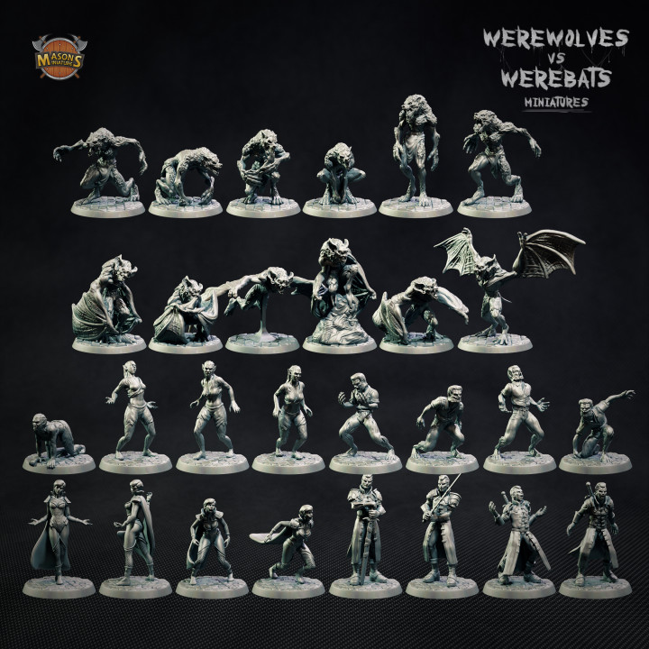 WerewolvesVSWerebats Kickstarter Full Set's Cover