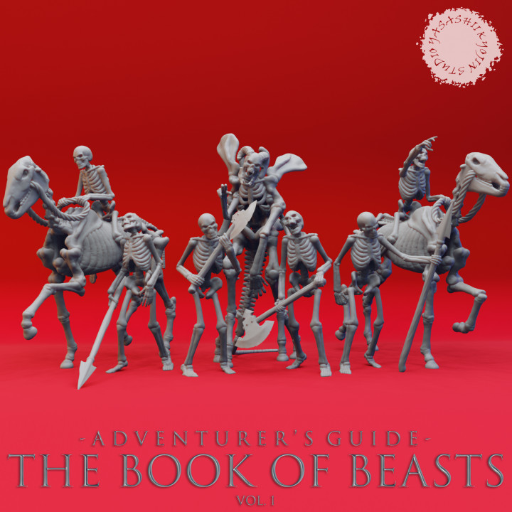 Skeleton Warband - Book of Beasts - Tabletop Miniatures (Pre-Supported)'s Cover