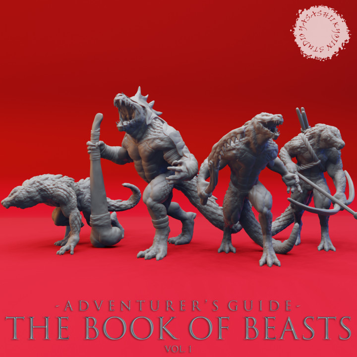 Lizardfolk Warband - Book of Beasts - Tabletop Miniatures (Pre-Supported)'s Cover