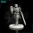 (0074) Male half-orc human elf tiefling warrior witch hunter with sword image
